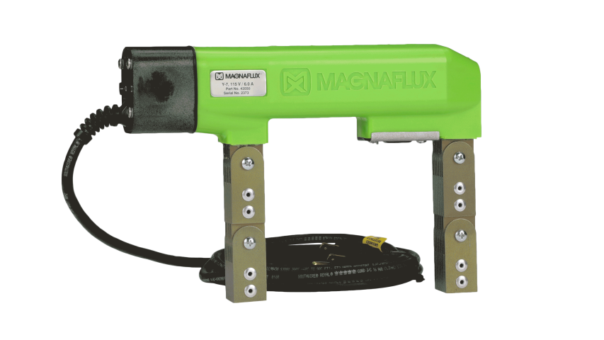 électro-aimants portatif permettant la détection de défauts via des  liqueurs magnétiques et des générateurs basses fréquences